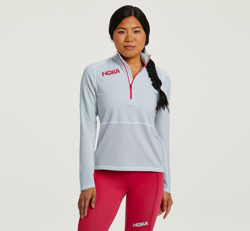 Hoka One One 1/2 Zip Midlayer - Top Mulher Plein Air | PT-SR1ARak